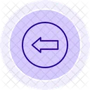 Left Arrow Color Circle Icon Icon