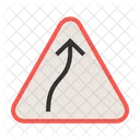 Left Bend Sign Icon