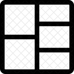 Left Double Row Grid  Icon