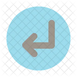 Left Down Arrow  Icon