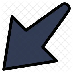 Left Down Arrow  Icon