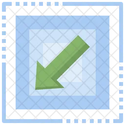 Left Down Arrow  Icon