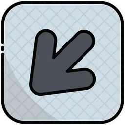 Left Down Arrow  Icon