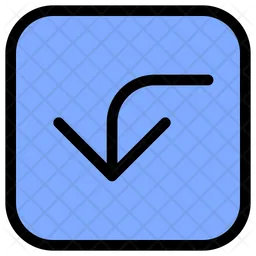 Left Down Arrow  Icon