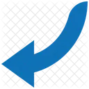 Left Down Arrow Curve Arrow Down Icon