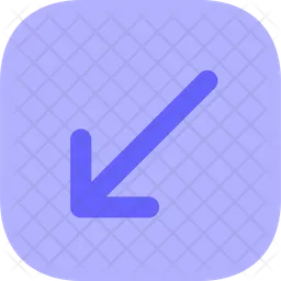 Left Down Corner Square  Icon