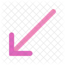 Left Down Diagonal Arrow  Icon