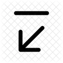 Left Down Linearrow Navigation Navigate Icon