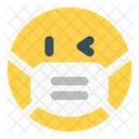 Left Eye Wink Emoji With Face Mask Emoji Icon
