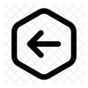 Left Hexagonalarrow Navigation Navigate Icon