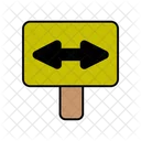 Left Right Traffic Sign  Icon