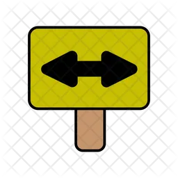 Left Right Traffic Sign  Icon