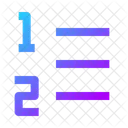 Left To Right List Number Icon