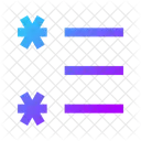 Left To Right List Star Icon