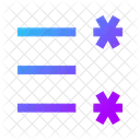 Left To Right List Star Icon