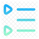 Left To Right List Triangle  Icon