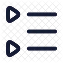 Left To Right List Triangle  Icon