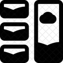 Left Triple Row Image Grid Icon