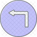 Left Turn Arrow Lineal Color Icon Icon