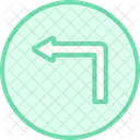 Left Turn Arrow Duotone Line Icon Icon