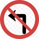 Left turn not allowed  Icon
