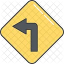 Left Turn Sign  Icon