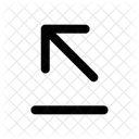 Left Up Linearrow Navigation Navigate Icon