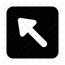 Left Upward Arrow  Icon
