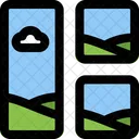 Left Vertical Image Grid Icon