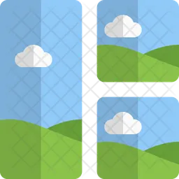 Left vertical image grid  Icon