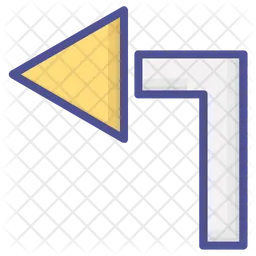 Left Way Arrow Flag Icon
