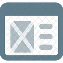 Left Wireframe  Icon