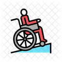 Disabled Wheelchair Riding Icon