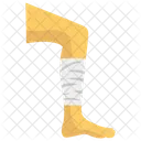 Leg Fractured Leg Pain Leg Bleeding Icon