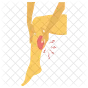 Leg Fractured Leg Pain Leg Bleeding Icon