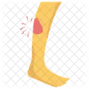 Leg Fractured Leg Pain Leg Bleeding Icon