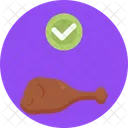 Keto Diet Chicken Meat Icon