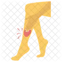 Leg Wound Leg Pain Leg Bleeding Icon