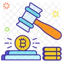 Attorney Legal Bitcoin Cryptocurrency Law Icon