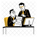 Legal Discussion Lawyers Attorneys Icon