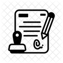 Legal Document Stamp Paper Legal Certificate アイコン