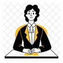 Legal Officer Character Professional Icon