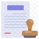 Legal Paper Stamp Icon