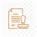 Legal Right Stamp Contract Agreement Icon