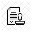 Legal Right Stamp Contract Agreement Icon