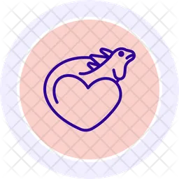 Leguan Liebestier  Symbol