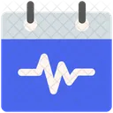 Calendario Pulso Latido Del Corazon Icono