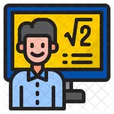 Lehrer Professor Computer Icon