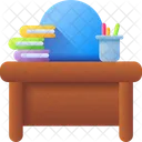 Lehrerpult Schreibtisch Tisch Symbol