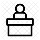 Lehrer Stuhl Schreibtisch Symbol